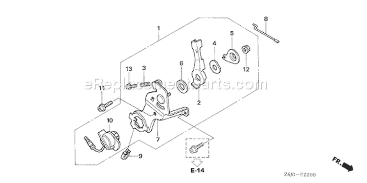 Page D Diagram and Parts List for GX25NT Type W3 - VIN# GCART-1000001 Honda Engine