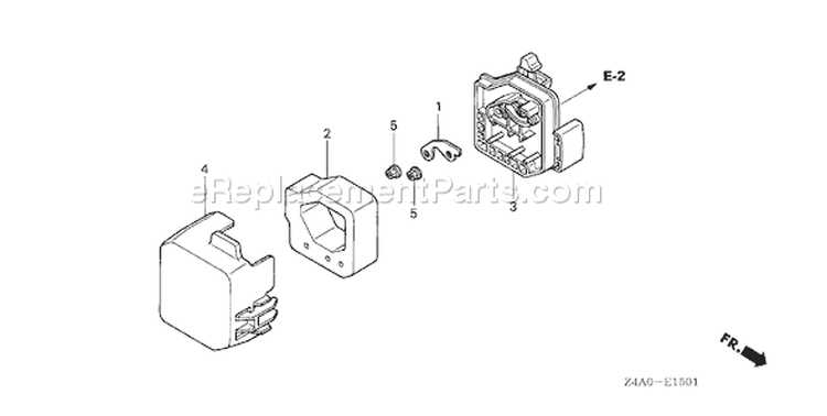 Page A Diagram and Parts List for GX25N Type TZR3 - VIN# GCAVK-1000001-9999999 Honda Engine
