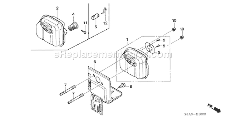 Page K Diagram and Parts List for GX25N Type W3 - VIN# GCADK-1000001-9999999 Honda Engine