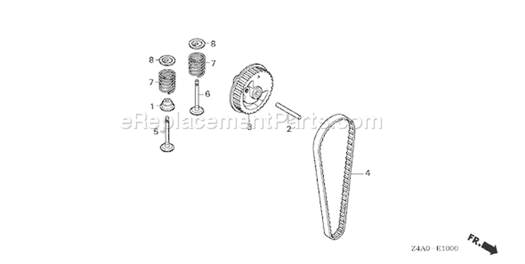 Page B Diagram and Parts List for GX25N Type W3 - VIN# GCADK-1000001-9999999 Honda Engine