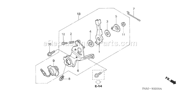 Page D Diagram and Parts List for GX25N Type W3 - VIN# GCADK-1000001-9999999 Honda Engine