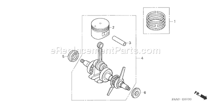 Page F Diagram and Parts List for GX25N Type W3 - VIN# GCADK-1000001-9999999 Honda Engine