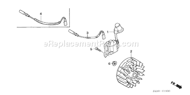 Page H Diagram and Parts List for GX25N Type W3 - VIN# GCADK-1000001-9999999 Honda Engine