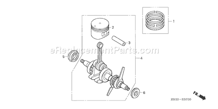 Page E Diagram and Parts List for GX25 Type SAM2 - VIN# GCAAM-1200001-9999999 Honda Engine