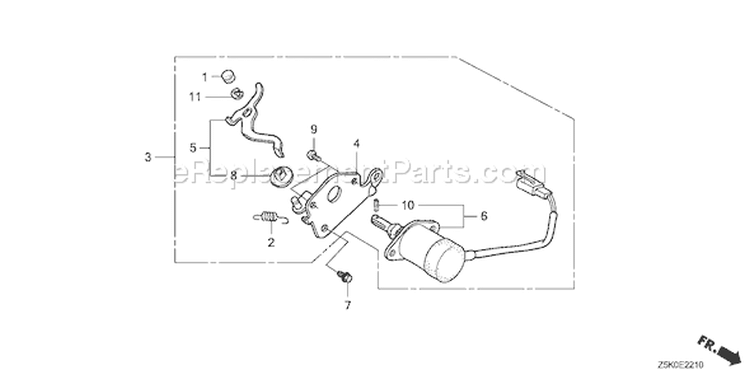Page B Diagram and Parts List for GX270RT Type VAG2 - VIN# GCAJT-1163870 Honda Engine