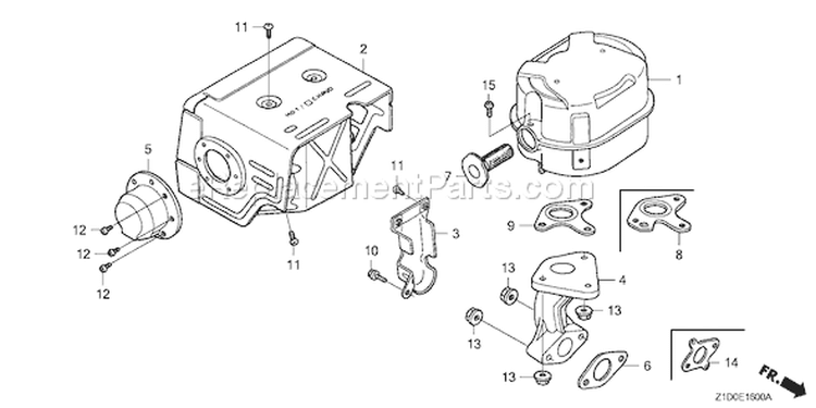 Page N Diagram and Parts List for GX270T Type QAG2 - VIN# GCADT-1000001-9999999 Honda Engine