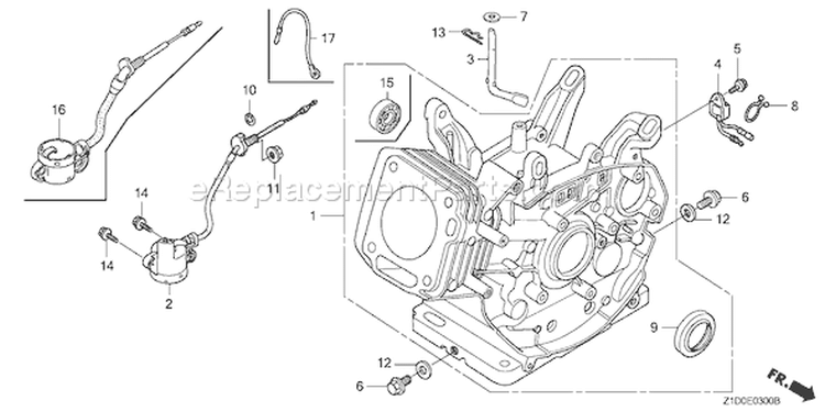 Page G Diagram and Parts List for GX270T Type QAG2 - VIN# GCADT-1000001-9999999 Honda Engine