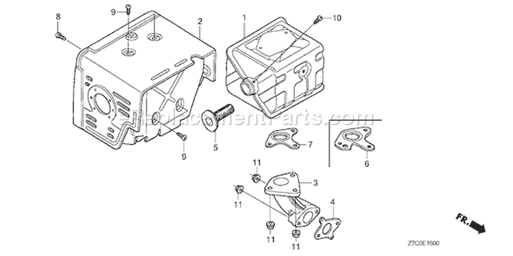 Page N Diagram and Parts List for GX270UH Type QXC9 - VIN# GCAGH-1000001 Honda Engine