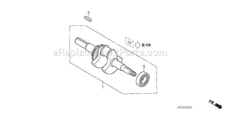 Page F Diagram and Parts List for GX270UH Type QXC9 - VIN# GCAGH-1000001 Honda Engine