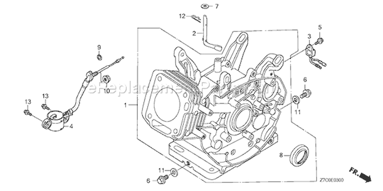 Page G Diagram and Parts List for GX270UH Type QXC9 - VIN# GCAGH-1000001 Honda Engine