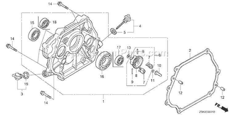 Page F Diagram and Parts List for GX270UT Type LXE8 - VIN# GCAJT-1000001 Honda Engine