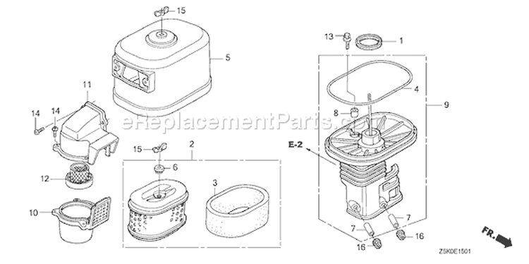 Page A Diagram and Parts List for GX270UT Type VME4 - VIN# GCAJT-1000001 Honda Engine