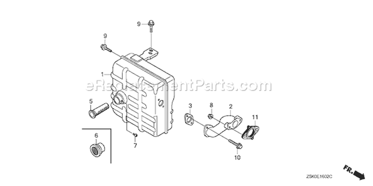 Page N Diagram and Parts List for GX270UT Type VS39 - VIN# GCAJT-1000001-1163869 Honda Engine