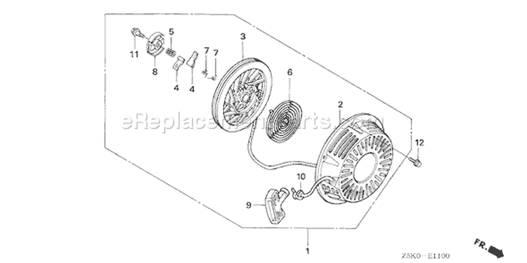 Page S Diagram and Parts List for GX270RT Type VPE2 - VIN# GCAJT-1163870 Honda Engine