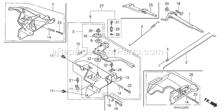 Page D Diagram and Parts List for GX270RT Type VPE2 - VIN# GCAJT-1163870 Honda Engine