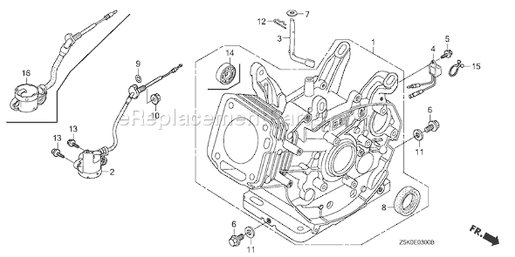 Page G Diagram and Parts List for GX270RT Type VPE2 - VIN# GCAJT-1163870 Honda Engine