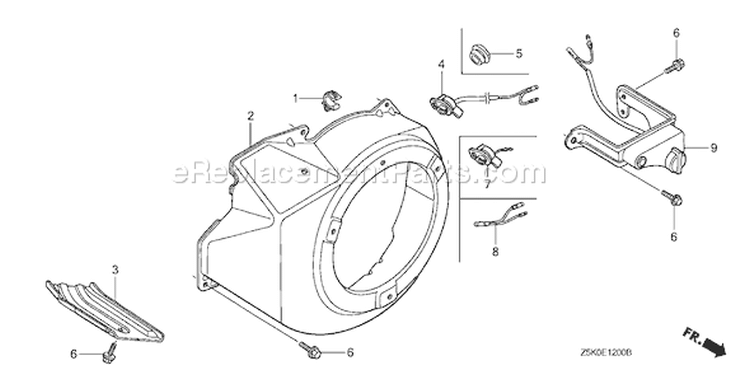 Page J Diagram and Parts List for GX270RT Type VPE2 - VIN# GCAJT-1163870 Honda Engine
