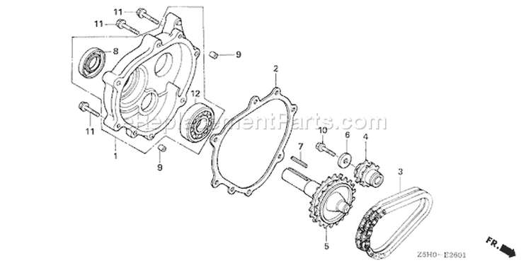 Page S Diagram and Parts List for GX270U Type LXQ4 - VIN# GCALK-1000001 Honda Engine