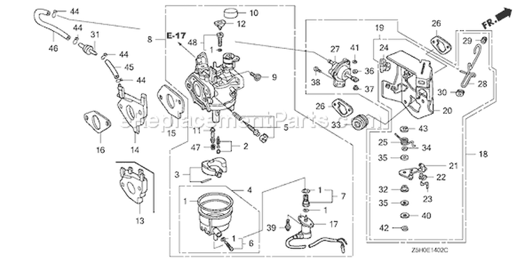 Page D Diagram and Parts List for GX270U Type VMS2 - VIN# GCALK-1000001 Honda Engine