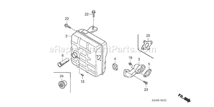 Page N Diagram and Parts List for GX270U Type VPX4 - VIN# GCALK-1000001 Honda Engine