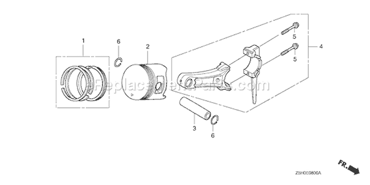 Page Q Diagram and Parts List for GX270U Type VSD9 - VIN# GCALK-1000001 Honda Engine