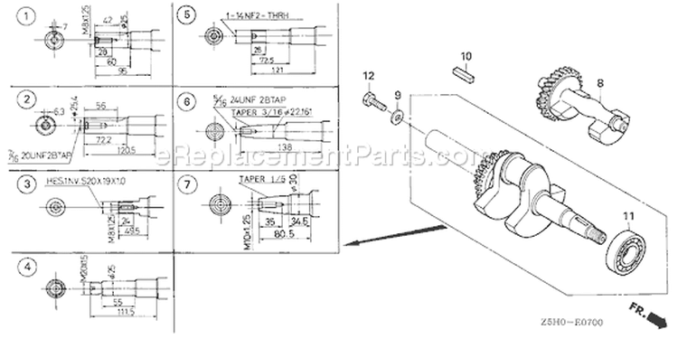 Page F Diagram and Parts List for GX270U Type VSD9 - VIN# GCALK-1000001 Honda Engine