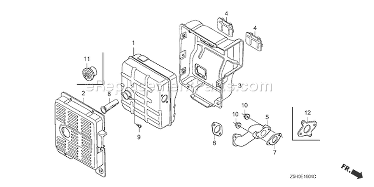 Page N Diagram and Parts List for GX270U Type VX39 - VIN# GCALK-1000001 Honda Engine