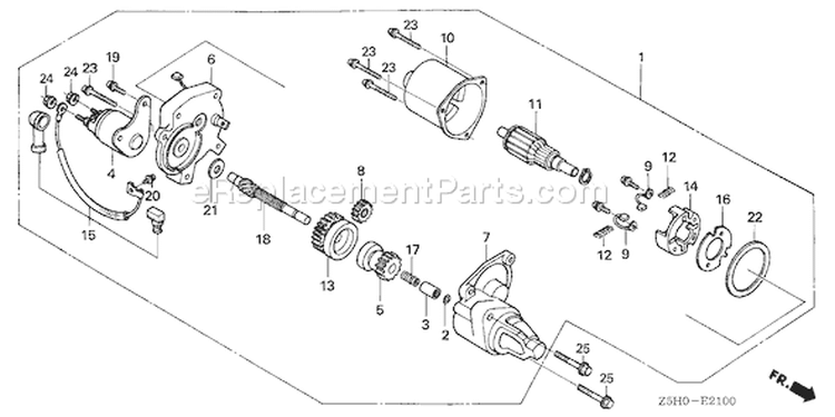 Page T Diagram and Parts List for GX270U Type WMA4 - VIN# GCALK-1000001 Honda Engine