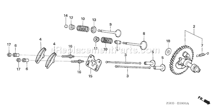 Page B Diagram and Parts List for GX270U Type WMA4 - VIN# GCALK-1000001 Honda Engine