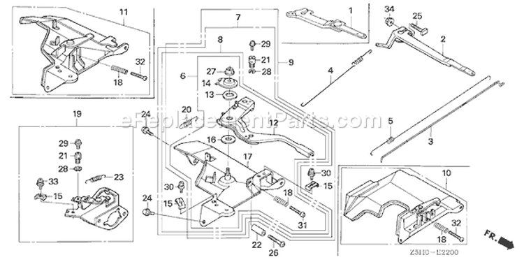 Page D Diagram and Parts List for GX270U Type WMA4 - VIN# GCALK-1000001 Honda Engine