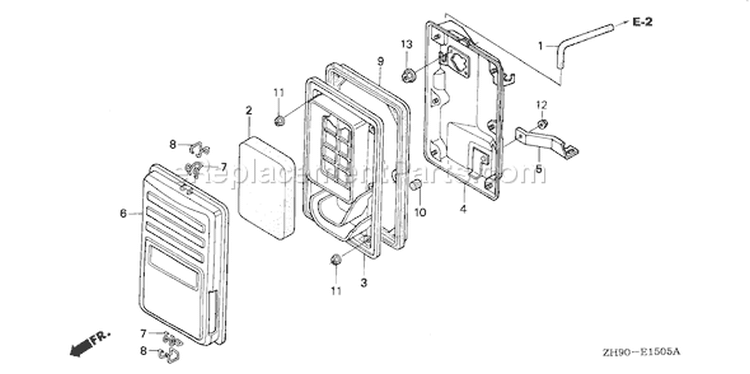 Page A Diagram and Parts List for GX270 Type VMS2 - VIN# GCAB-2000001-9999999 Honda Engine