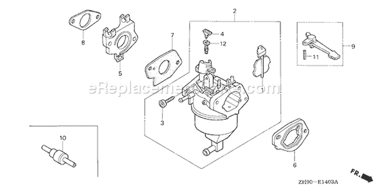 Page C Diagram and Parts List for GX270 Type VXP/A - VIN# GDAD-1100001 Honda Engine