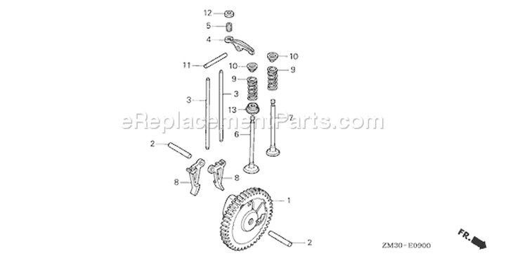 Page B Diagram and Parts List for GX31 Type SA2/A - VIN# GCAG-2100001-9999999 Honda Engine