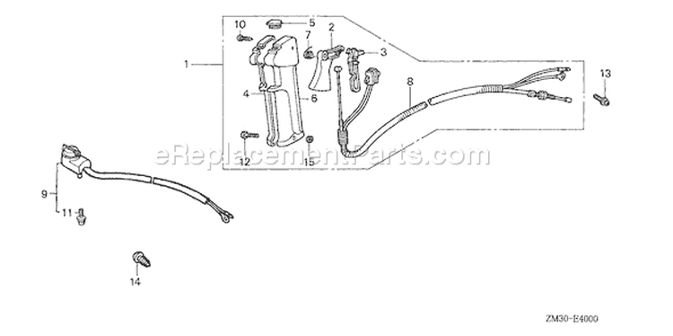 Page M Diagram and Parts List for GX31 Type TAP/A - VIN# GCAG-2100001-9999999 Honda Engine