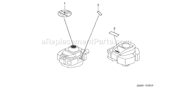 Page I Diagram and Parts List for GX31 Type TAP/A - VIN# GCAG-2100001-9999999 Honda Engine