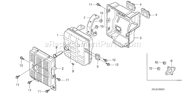 Page R Diagram and Parts List for GX340R1 Type EDN2 - VIN# GCAMK-1000001 Honda Engine