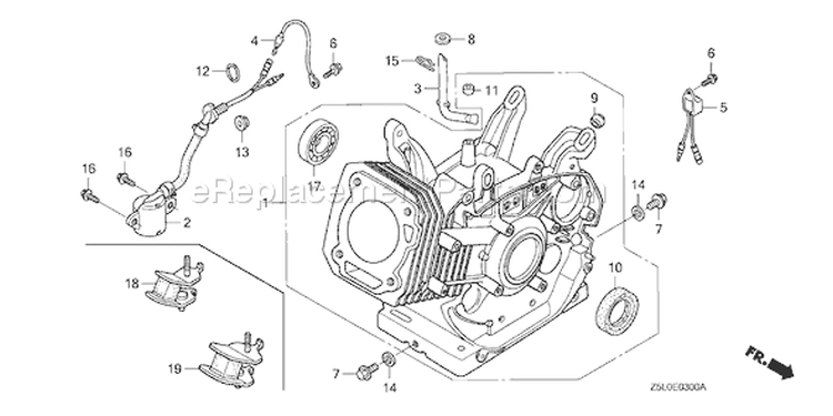 Page G Diagram and Parts List for GX340R1 Type ENT2 - VIN# GCAMK-1000001 Honda Engine