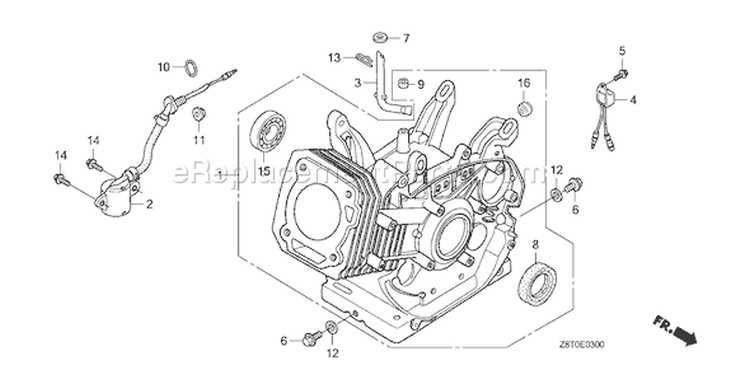 Page G Diagram and Parts List for GX340UT1 Type VA2 - VIN# GCAVT-1000001 Honda Engine