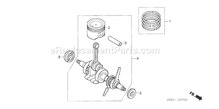 Page E Diagram and Parts List for GX35 Type SAT - VIN# GCACM-1000001-1099999 Honda Engine