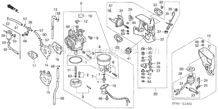 Page C Diagram and Parts List for GX390K1 Type VXG2 - VIN# GCAA-2000001-3399999 Honda Engine