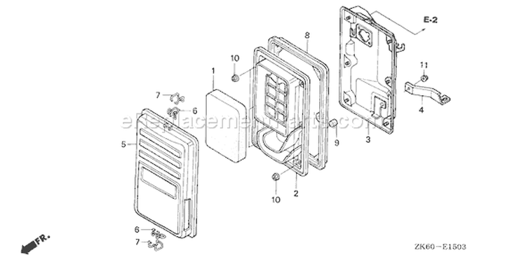 Page A Diagram and Parts List for GX390K1 Type VXG - VIN# GCAA-3400001-9999999 Honda Engine