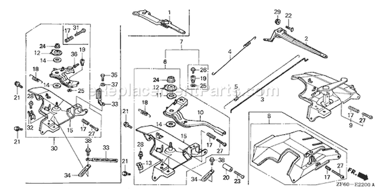 Page D Diagram and Parts List for GX390K1 Type QNE2 - VIN# GCAA-2000001-3399999 Honda Engine