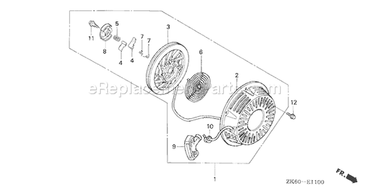 Page S Diagram and Parts List for GX390K1 Type VXE - VIN# GCAA-3400001 Honda Engine