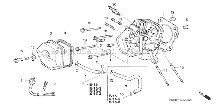 Page I Diagram and Parts List for GX390K1 Type VXE - VIN# GCAA-3400001 Honda Engine