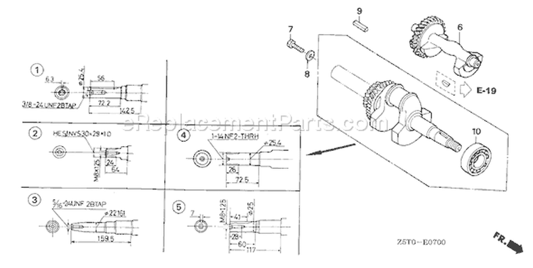 Page G Diagram and Parts List for GX390RT1 Type VXG - VIN# GCAKT-1000001 Honda Engine