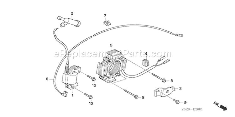 Page M Diagram and Parts List for GX390U1 Type QNR2 - VIN# GCANK-1000001 Honda Engine