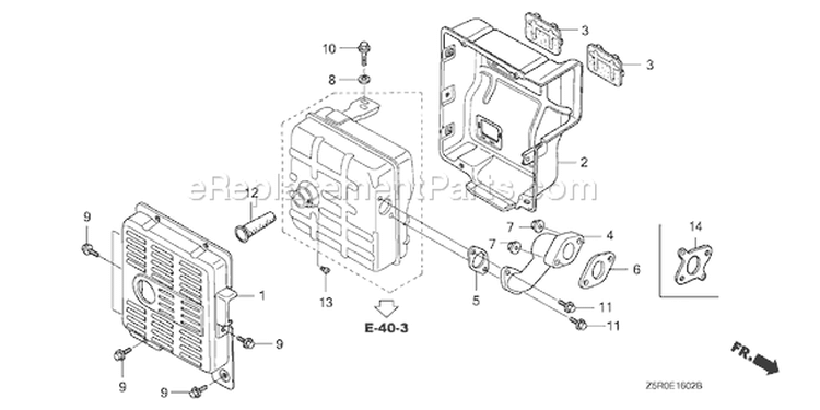 Page N Diagram and Parts List for GX390U1 Type VS49 - VIN# GCANK-1000001 Honda Engine