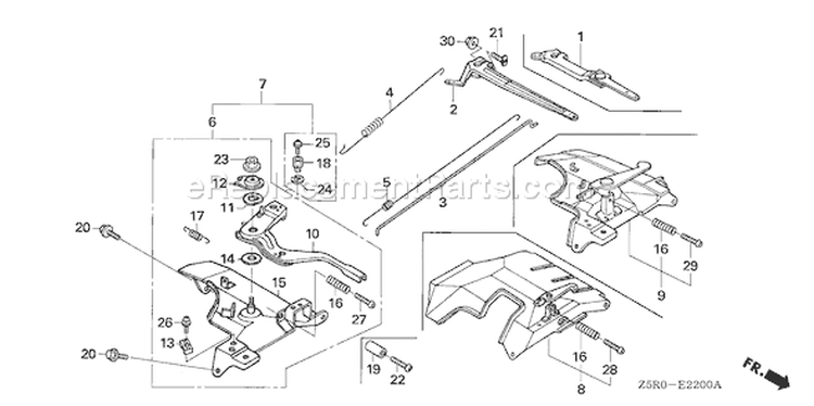 Page D Diagram and Parts List for GX390R1 Type VKB2 - VIN# GCANK-1000001 Honda Engine