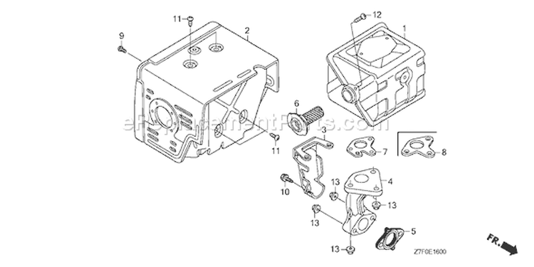 Page N Diagram and Parts List for GX390UH1 Type QAA2 - VIN# GCAHH-0000001 Honda Engine