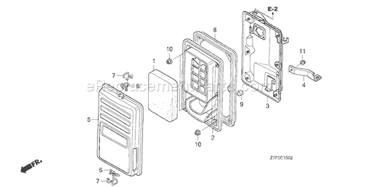 Page A Diagram and Parts List for GX390UH1 Type VPX5 - VIN# GCAHH-0000001 Honda Engine